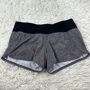 Lululemon Run Times Short II *4" Heather Lux Multi Black / Black